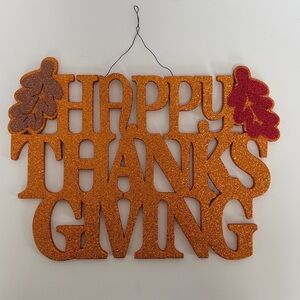 Glittery “Happy THANKSGIVING” Wall Hanging